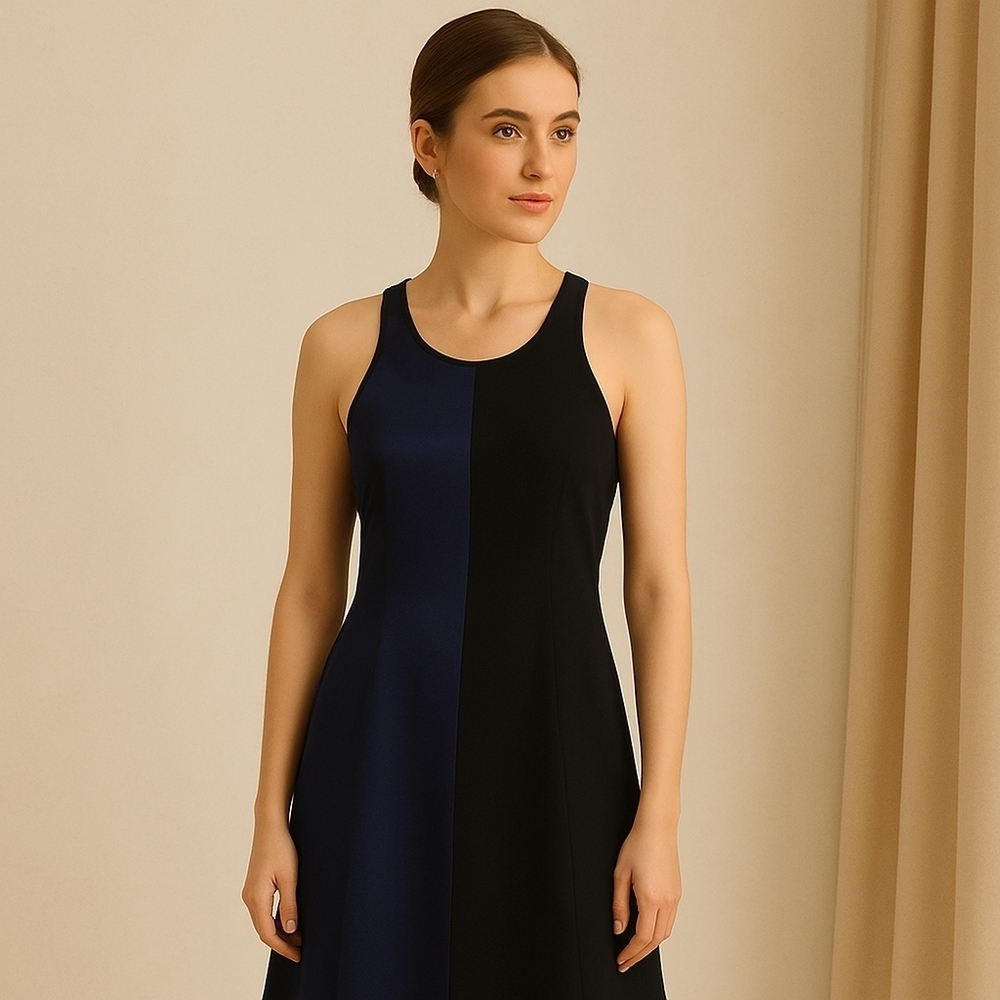 Paco Rabanne Two-Tone Knee-Length Dress – Size M | US 8 (EUC)